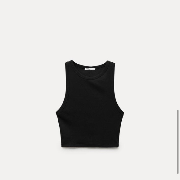 2 ZARA TANK TOPS CROPPED LENGTH - ONE BLACK AND ONE WHITE - BUNDLE OF TWO - Picture 4 of 11